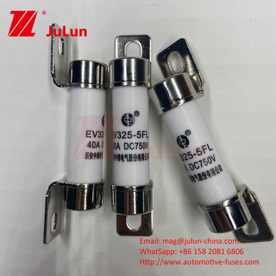 10A-50A 750VDC ボルトマウント付きセラミック自動車ファイューズ セラミックEV325ファイューズ断裂能力EV325 20KA 50kA 15A 25A