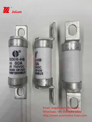 EVフューズ100A 特徴 ボルト付き 構造 具体的には750VDC 10A 25A 50A 63A