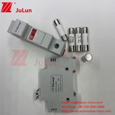 1000VDC 30kA セラミック太陽光電池ファイューズ 10*38 DC 太陽光電池 PV 太陽光ファイューズベースと1000Vファイューズ 15A 20A 25A 30A 32A