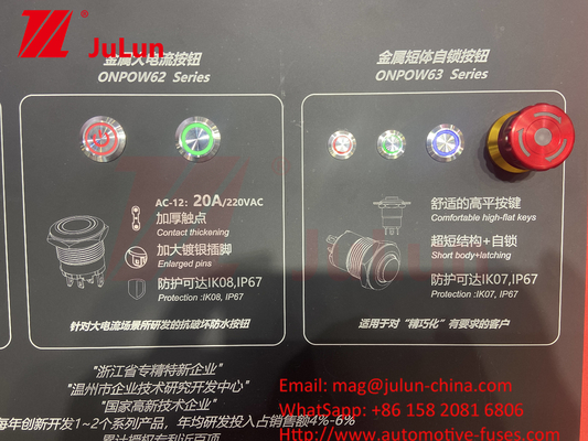 IP65 自閉式ステンレス・スチール メタル 10/12/16/22mm 瞬間のLED 小型プッシュボタンのスイッチ