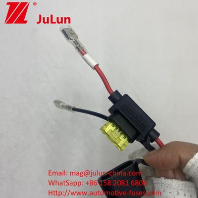 フューズホルダー 8AWGインラインブレード 30Aケーブルリードワイヤー フューズホルダー 8AWGインラインブレードケーブルリードワイヤー 本物 50Ampプラグスタイル パワーコネクタ 8mmリングターミナル 本物 50Ampプラグスタイル
