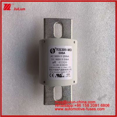 500VDC 200KA 500VAC 50KA AR 管状セラミック・高速ファイューズ ファイューズ RS309-MD 500A 電動自動車および電池システム用