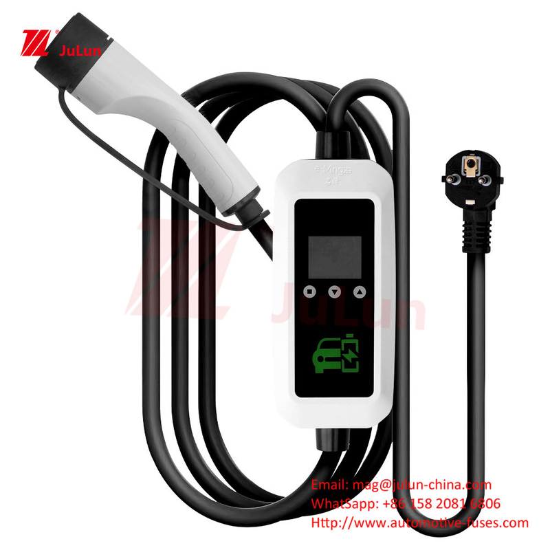 新しいエネルギー充電銃 欧州標準充電銃 2型EV充電器 7KW 携帯機内充電台