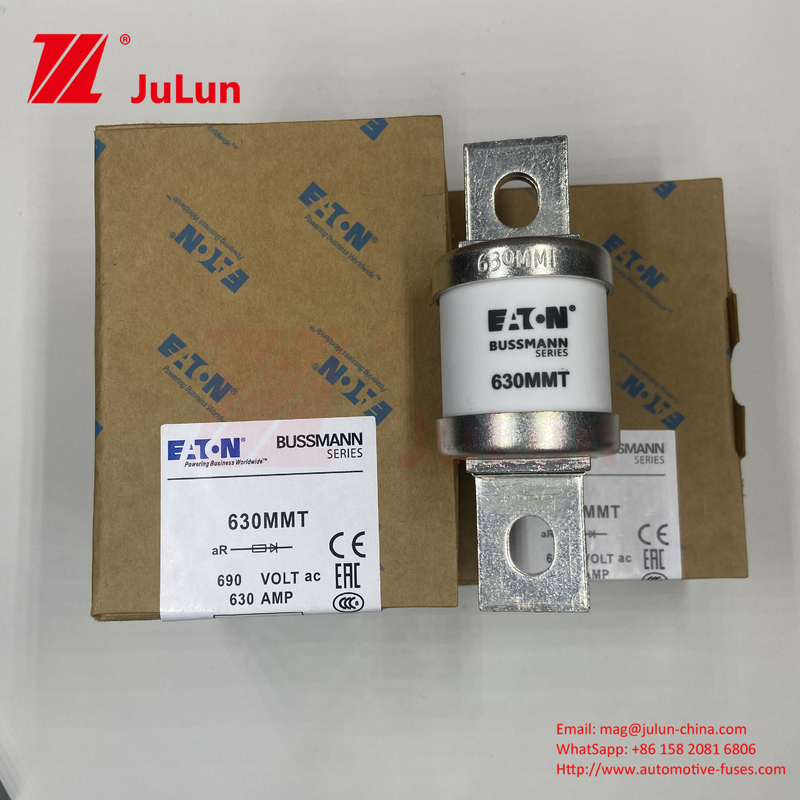 630MMT 690V BUSSMANN セラミック 銅 ツイン フラット プレート ボルト ファイューズ 630A 電流 0.43kg 重量