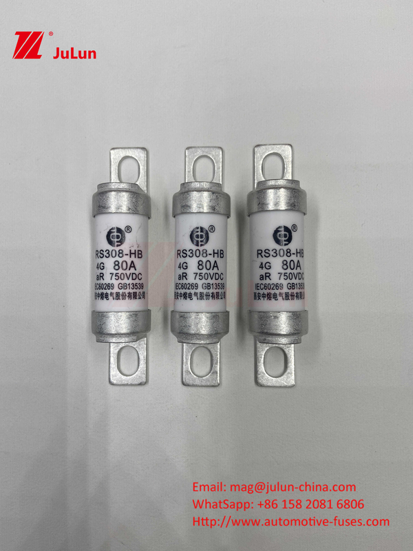 M6 ボルト付きEVファイューズ 750V 80A10A 30A 50A 750VDCEVファイューズ