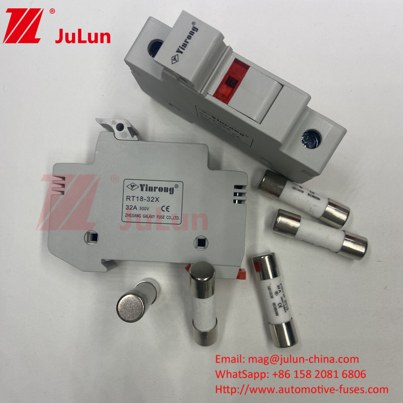 シルバー・エレメント太陽光ファイューズ IEC60269.6 標準ディンガイド・ファイューズホルダー