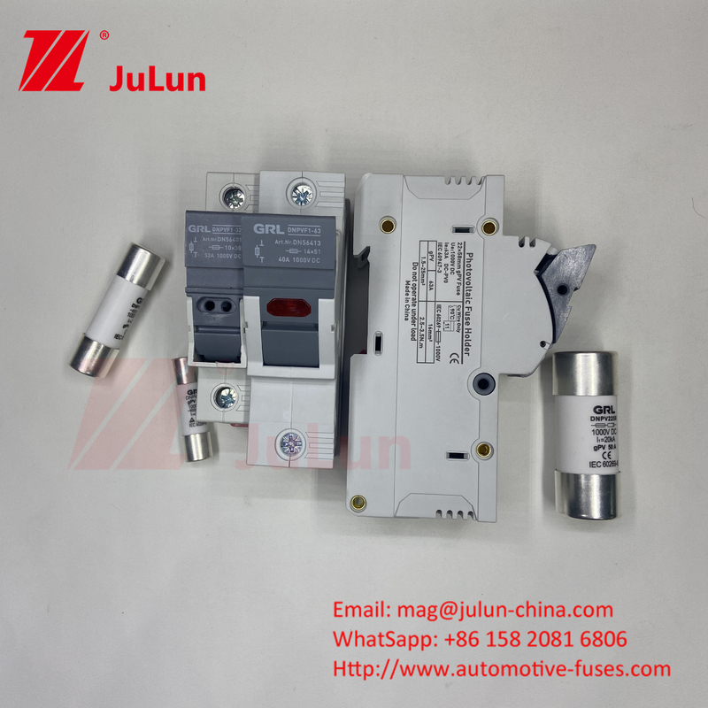 SeanRo ソーラー PV Din ファイューズホルダー ファイューズリンク 10*38mm 1000V 15amp DCファイューズ 25A