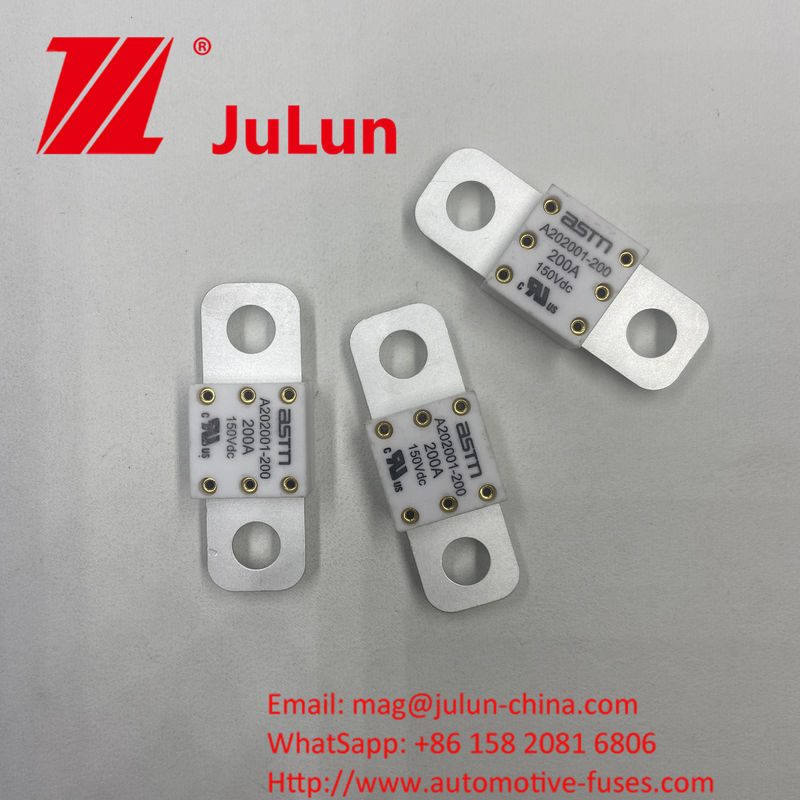 ASTM A202001-100A 150VDC 小型セラミック自動車ファイューズ M8 高電流定位短回路保護用 緊密なトルク11-13N·m推奨