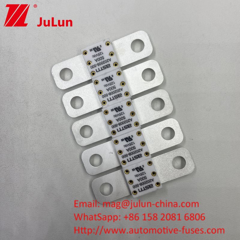 68*17.7*12mm A202008 350A 125VDC EV FUSE 電気自動車の性能最適化のために125Vdc以下の高断裂能力