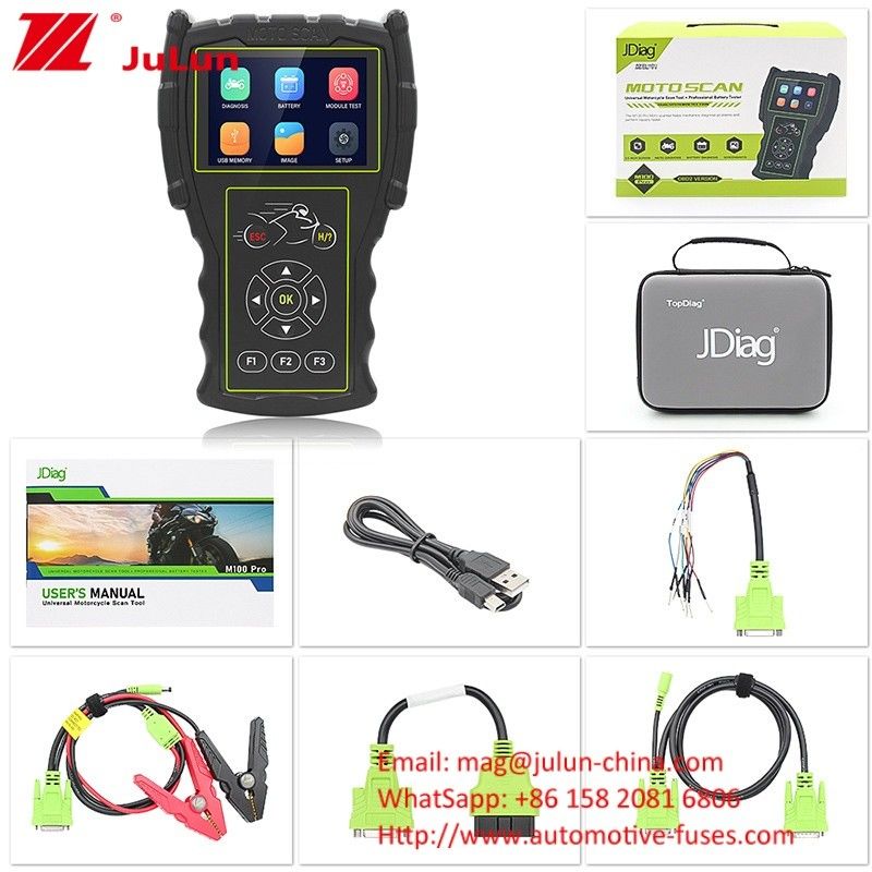 モーターサイクルの検出器 M100 Pro モータースキャナー Ecu OBD 障害診断器 JDiag