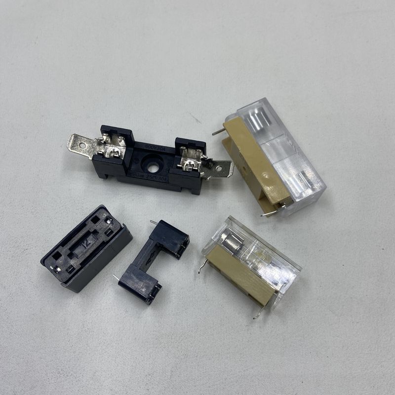 5x20mm または 6x30mm PCBボード 装着 ガラスファイューズホルダー 自動車の電源システム ブラックブルー 透明金