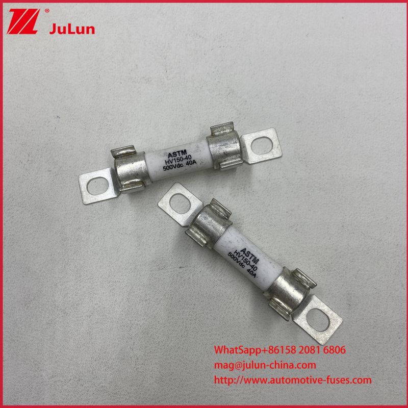 ASTM HV150 電気自動車ヒューズ 30A 10A DC500V 20KA セラミック円筒ボルト取り付け 強力な遮断能力