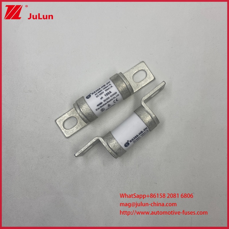 200A RS308-HB 2H Automotive Fuses 160A 550VDC SCREW BOLT Mounting ISO8820、JASO D622、GB/T31465 Method AR Usage AC100KA COSφ0.2 DC50KA L/ R≤10ms