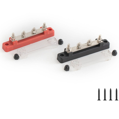 ポスト バッテリー パワー ディストリビューション ターミナル ブロック 250AMP オートマティック 海上 電動 バスバー 4 スタッド 5/16 