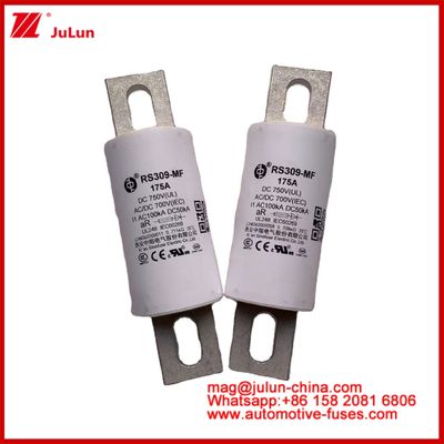 RS309-MF 175A 750VDC UL 電動車と電力システム用チューブルセラミックファイューズ AR 750VDC/700AC IEC 20KA GB 5-800A
